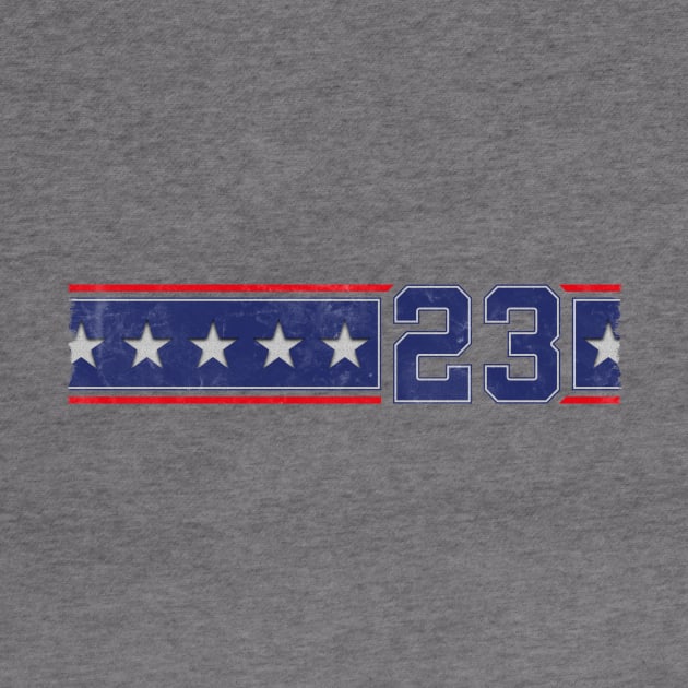 Retro USA Banner Number 23 by Drop23